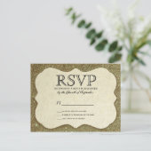 Chic Elegante Funkelnd Imitats Gold Glitzer Einladungspostkarte (Stehend Vorderseite)