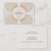 Chic Elegante Glitzer Imitate Gold Beauty und Mode Visitenkarte (Vorne/Hinten)