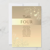 Chic Elegante Gold Wedding Seating Chart (Rückseite)