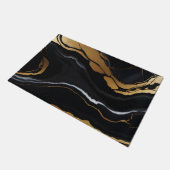 Chic Elegante, goldgelbe Imitate Marmor Fußmatte (Schrägansicht)