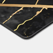 Chic Elegante, goldgelbe Imitate Marmor Schreibtischunterlage (Ecke)