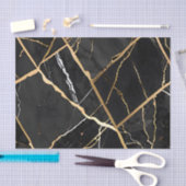 Chic Elegante, goldgelbe Imitate Marmor Seidenpapier (Handwerk)