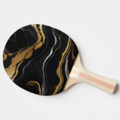 Chic Elegante, goldgelbe Imitate Marmor Tischtennis Schläger (Seitenansicht)