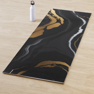 Chic Elegante, goldgelbe Imitate Marmor Yogamatte