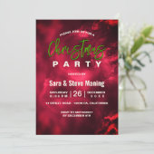 Chic elegante grüne Marmorkunst Weihnachten Einladung (Stehend Vorderseite)