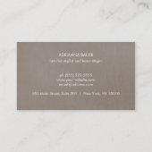 Chic Elegante Imitate Goldene Foil Circles Taupe Visitenkarte (Rückseite)