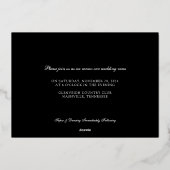 Chic Elegante Jubiläum Vow Renewal Foto Folieneinladung (Rückseite)