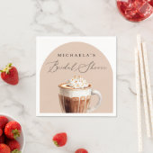 Chic Elegante Liebe ist Brewing Coffee Brautparty Serviette (Beispiel)