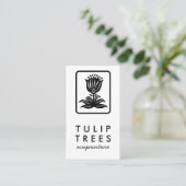 Chic Elegante Logo Stilisierte Tulip Wellness Heil Visitenkarte (Stehend Vorderseite)