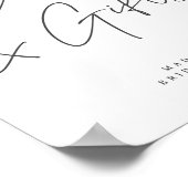 Chic Elegante Minimal Brautparty Karten Geschenk-Z Poster (Ecke)