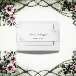 Chic & Elegante Minimalistisch Moderne Blumenhochz Einladungsbanderole