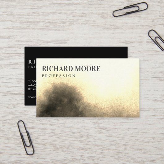 Chic Elegante Misty Abstrakt Visitenkarte (Vorderseite/Rückseite Beispiel)