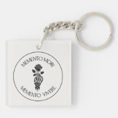 Chic Elegante Moderne einfache Stoic-Weisheit Schlüsselanhänger (Rückseite)