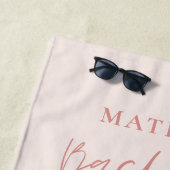 Chic elegante moderne Wasserfarbengetränke Bachelo Strandtuch (Beispiel)