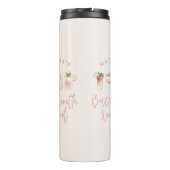 Chic elegante moderne Wasserfarbengetränke Bachelo Thermosbecher (Rückseite)