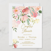 Chic Elegante Paare Dusche Einladung (Vorderseite)