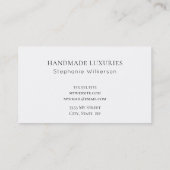 Chic Elegante Pink Bow Business Card Visitenkarte (Rückseite)