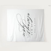 Chic Elegante romantische Hochzeitsfeier Foto Hint Wandteppich (Vorderseite (Horizontal))