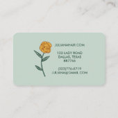 Chic Elegante Rose Feminine Blumengestalt Visitenkarte (Rückseite)