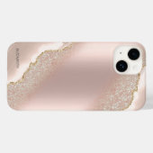 Chic Elegante Rose Gold Glitzer Marbella Case-Mate iPhone Hülle (Rückseite (Horizontal))