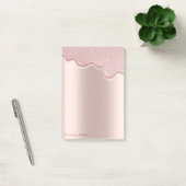 Chic Elegante Rose Gold Glitzer Tropfen Post-it Klebezettel (Büro)