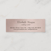 Chic Elegante Rose Goldene Herzen, Glitzer Treuekarte (Rückseite)