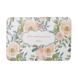 Chic Elegante Rose, Motivierend Botschaft Badematte