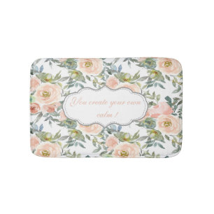 Chic Elegante Rose, Motivierend Botschaft Badematte