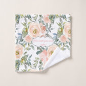 Chic Elegante Rose, Motivierend Botschaft Badhandtuch Set (Waschlappen)