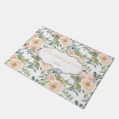 Chic Elegante Rose, Motivierend Botschaft Fußmatte (Schrägansicht)
