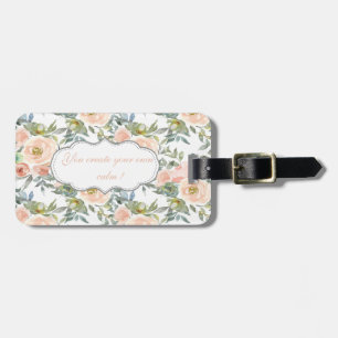 Chic Elegante Rose, Motivierend Botschaft Gepäckanhänger