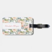 Chic Elegante Rose, Motivierend Botschaft Gepäckanhänger (Rückseite horizontal)