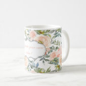 Chic Elegante Rose, Motivierend Botschaft Kaffeetasse (VorderseiteRechts)