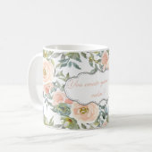 Chic Elegante Rose, Motivierend Botschaft Kaffeetasse (Vorderseite Links)