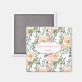 Chic Elegante Rose, Motivierend Botschaft Magnet (Vorderseite/Rückseite)