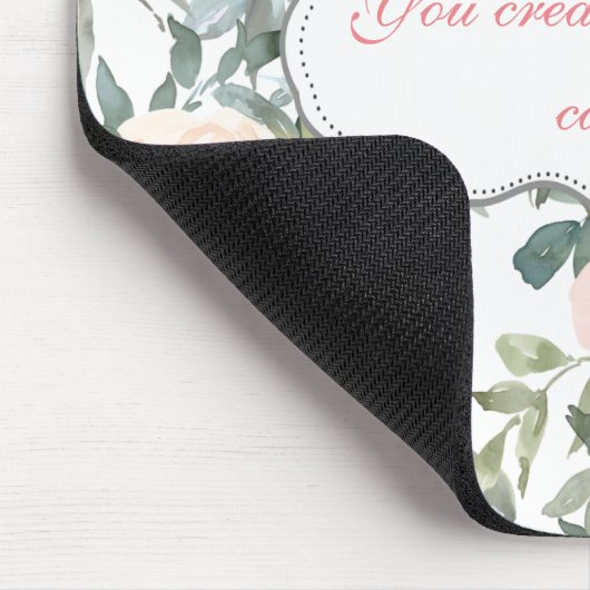 Chic Elegante Rose, Motivierend Botschaft Mousepad (Ecke)