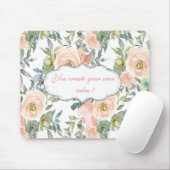 Chic Elegante Rose, Motivierend Botschaft Mousepad (Mit Mouse)