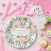 Chic Elegante Rose, Motivierend Botschaft Pappteller (Party)