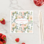 Chic Elegante Rose, Motivierend Botschaft Serviette (Beispiel)