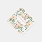 Chic Elegante Rose, Motivierend Botschaft Serviette (Ecke)