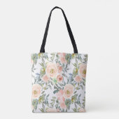 Chic Elegante Rose, Motivierend Botschaft Tasche (Rückseite)