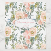 Chic Elegante Rose, Motivierend Botschaft Weinetikett (Einzelnes Label)