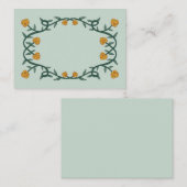 Chic Elegante Rose Rahmen botanisches BlumengrünGo Platzkarte (Vorne/Hinten)