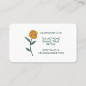 Chic Elegante Rose Rahmen floral Visitenkarte (Rückseite)