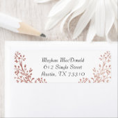 Chic & Elegante Rose Rücksendeadresse (Insitu)