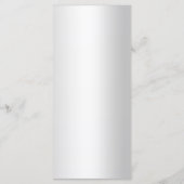 Chic Elegante Rose Silver Wedding Menükarte (Rückseite)