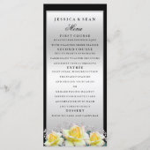 Chic Elegante Rose Silver Wedding Menükarte (Vorderseite)