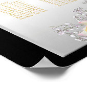 Chic Elegante Rose Silver Wedding Poster (Ecke)