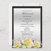 Chic Elegante Rose Silver Wedding Probe Dinner Einladung (Vorderseite)