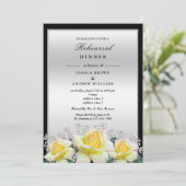 Chic Elegante Rose Silver Wedding Probe Dinner Einladung (Stehend Vorderseite)